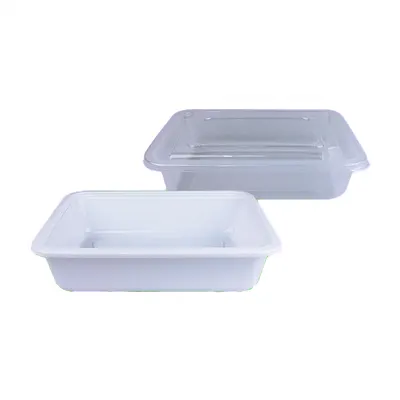 다회용 BW 사출 사각 찜용기 소 100개입 배달포장