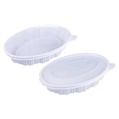 일회용 타원찜 AJ 340파이 중 백색 100개입 배달 포장용기