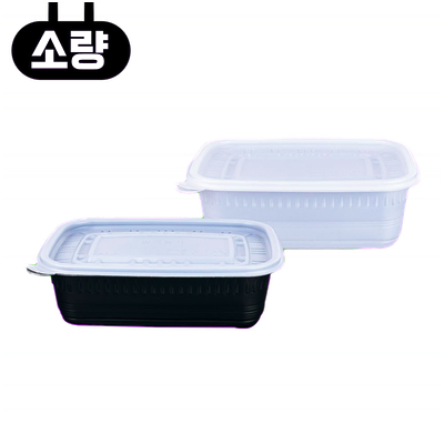 일회용 밀폐 AJ 사각죽용기 중 100개입 소량 세트 배달포장