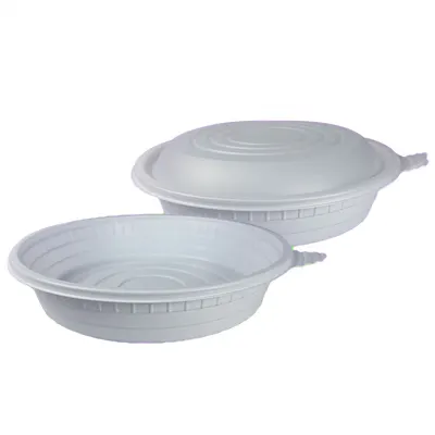 일회용 찜용기 AJ 300파이 원형찜 중 백색 50개 세트 배달포장