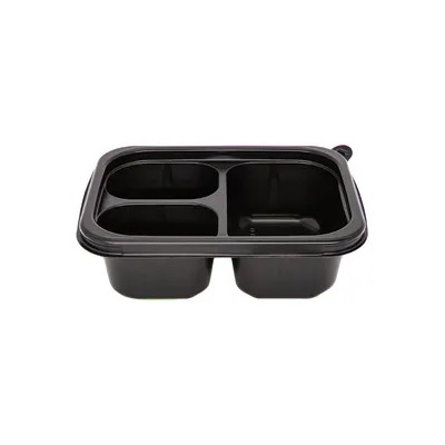 사각 미니죽용기 JH 1310 소 3칸 300ml 600개 세트 검정
