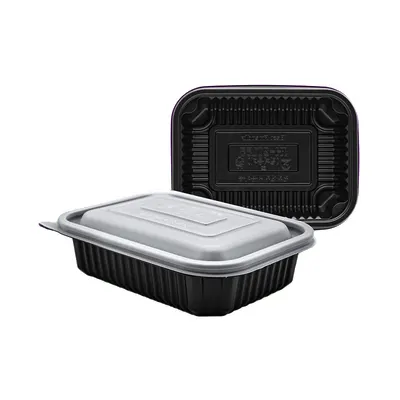 사각 찜용기 JH 20155 소 850ml 400세트 PP 검정