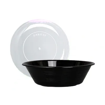 PP 다회용 국용기 TY 138파이 소 350ml 900개 검정 배달포장