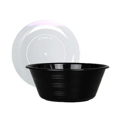 PP 다회용 국용기 TY 138파이 대 400ml 900개 검정 배달포장